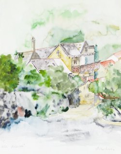 Scenery of Bol 14, 2003, watercolor, 40 x 50 cm