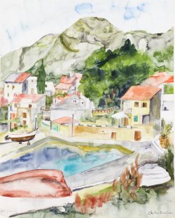 Bol - Landscape II, 2002, watercolor, 40 x 50 cm