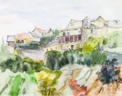 Bol - Landscape IV, 2002, watercolor, 40 x 50 cm