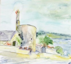 Bol - Mill II, 2004, watercolor, 34 x 37 cm