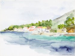 Bol - Fisherman's Cabin, 2001, watercolor, 30 x 40 cm