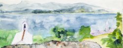 Bol - Vista, 2004, watercolor, 20 x 50 cm