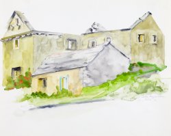 Scenery of Bol 3, 2002, watercolor, 40 x 50 cm