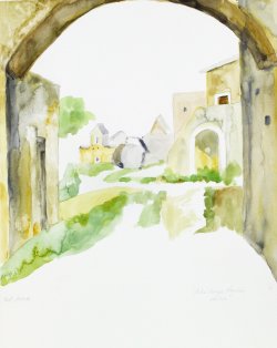 Scenery of Bol 6, 2002, watercolor, 40 x 50 cm