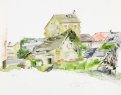 Scenery of Bol 10, 2002, watercolor, 40 x 50 cm
