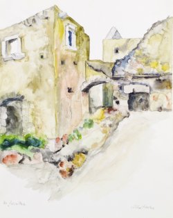 Scenery of Bol 11, 2003, watercolor, 40 x 50 cm