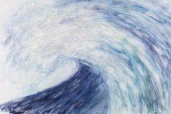 Face of the Sea - Wave, 2007, watercolor on canvas/acrylic, 40 x 60 cm