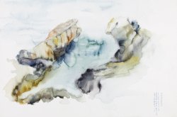 Face of the Sea - The Mighty Ones, 2007, watercolor on canvas, 40 x 60 cm