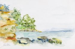 Landscape, 2008, watercolor on canvas, 40 x 60 cm
