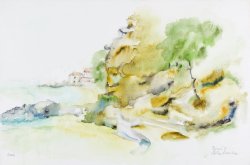 Landscape II, 2008, watercolor on canvas, 40 x 70 cm