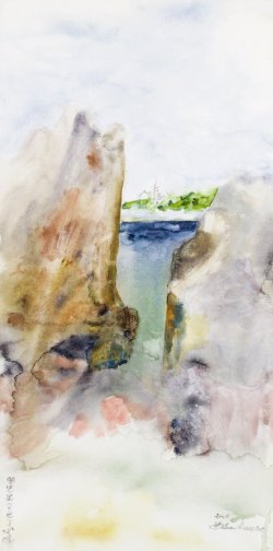 Greatness, 2006, watercolor on canvas, 30 x 60 cm