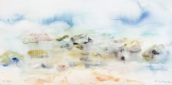 Light Symphony along the Shore, 2003, watercolor on canvas, 30 x 60 cm