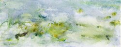 Always in Motion, 2006, watercolor on canvas, 20 x 40 cm