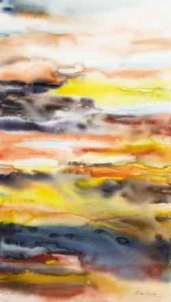 Golgotha - New Morning, 2009, watercolor on canvas, 40 x 70 cm