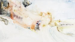 Studenci Bridge, 2009, watercolor on canvas, 40 x70 cm