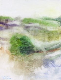 Illusions I, 2006, watercolor on canvas, 35 x 45 cm