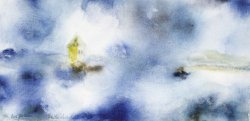 All Is One, 2006, watercolor on canvas, 20 x 40 cm