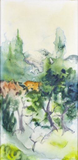 Bol, 2003, watercolor on canvas, 30 x 60 cm