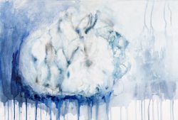 Cliff Energy, 2008, watercolor on canvas, 40 x 60 cm