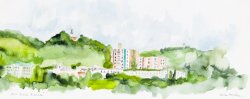 Maribor - Vista, 2005, watercolor, 20 x 50 cm