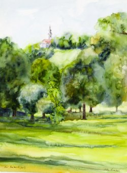 Maribor - City Park, 2005, watercolor, 30 x 40 cm