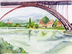 Maribor - Lent II, 2005, watercolor, 30 x 40 cm