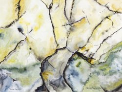 Stone Surface V, 2008, watercolor, 36 x 48 cm