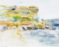 Nude Beach, 2004, watercolor, 40 x 50 cm
