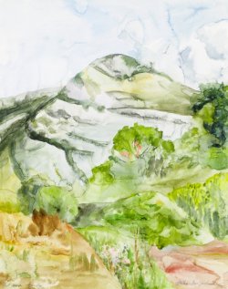 Glavica Hill, 2002, watercolor, 50 x 40 cm
