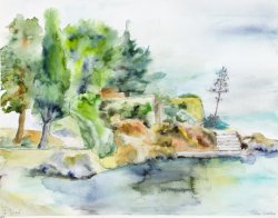 Landscape I, 2004, watercolor, 40 x 50 cm