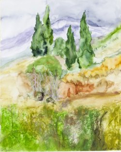 Landscape V, 2004, watercolor, 40 x 50 cm