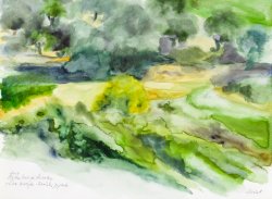 Face of the Sea - Karst Landscape, 2007, watercolor, 34 x 36 cm