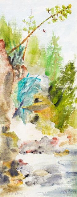 Bay, 2002, watercolor, 20 x 50 cm