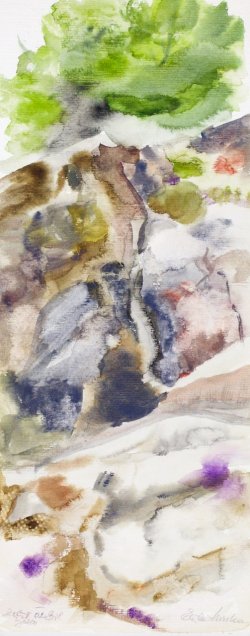 Bay - Fall, 2002, watercolor, 20 x 50 cm