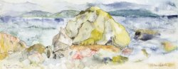 Fall - View of Hvar Island, 2002, watercolor, 20 x 50 cm