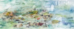 Stones , 2002, watercolor, 20 x 50 cm