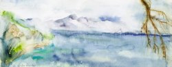 Bay, 2003, watercolor, 20 x 50 cm