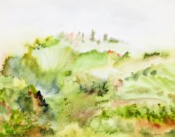 Autumn Morning, 2000, watercolor, 40 x 50 cm