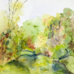 Park, 2000, watercolor, 39 x 39 cm