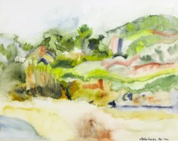 Landscape I, 2000, watercolor, 40 x 50 cm